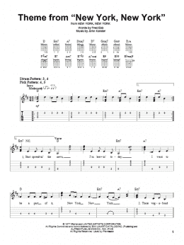 page one of Theme From "New York, New York" (Easy Guitar Tab)