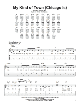 page one of My Kind Of Town (Chicago Is) (Easy Guitar Tab)