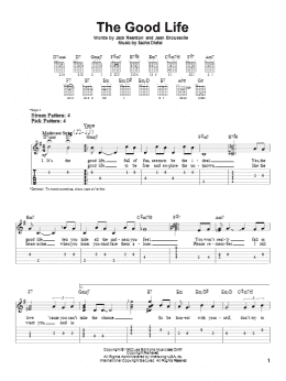 page one of The Good Life (Easy Guitar Tab)