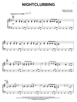 page one of Nightclubbing (Piano, Vocal & Guitar Chords (Right-Hand Melody))