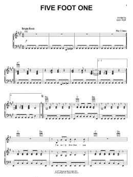 page one of Five Foot One (Piano, Vocal & Guitar Chords (Right-Hand Melody))