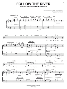 page one of Follow The River (Piano, Vocal & Guitar Chords (Right-Hand Melody))