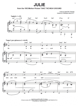 page one of Julie (Piano, Vocal & Guitar Chords (Right-Hand Melody))