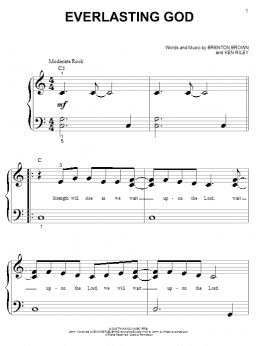 page one of Everlasting God (Big Note Piano)