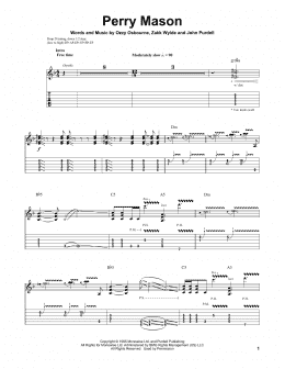 page one of Perry Mason (Guitar Tab (Single Guitar))