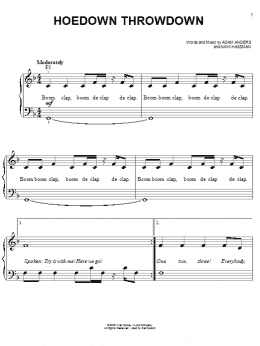 page one of Hoedown Throwdown (Easy Piano)