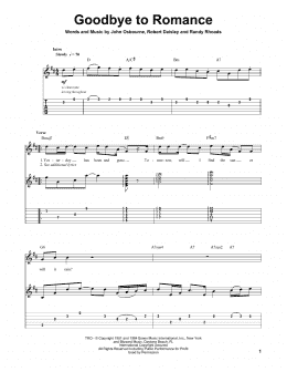 page one of Goodbye To Romance (Guitar Tab (Single Guitar))
