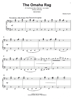 page one of The Omaha Rag (Piano Duet)