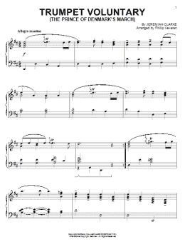 page one of Trumpet Voluntary (arr. Phillip Keveren) (Piano Solo)
