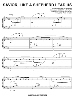 page one of Savior, Like A Shepherd Lead Us (arr. Phillip Keveren) (Piano Solo)