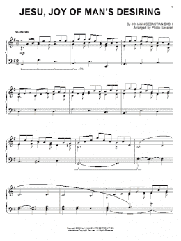 page one of Jesu, Joy Of Man's Desiring (arr. Phillip Keveren) (Piano Solo)