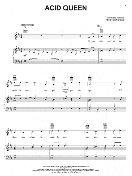 page one of Acid Queen (Piano, Vocal & Guitar Chords (Right-Hand Melody))