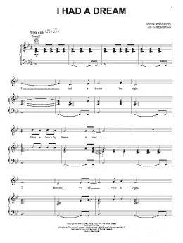 page one of I Had A Dream (Piano, Vocal & Guitar Chords (Right-Hand Melody))