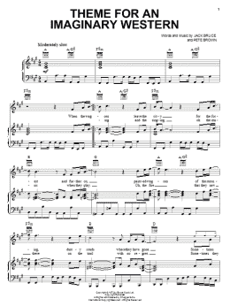 page one of Theme For An Imaginary Western (Piano, Vocal & Guitar Chords (Right-Hand Melody))