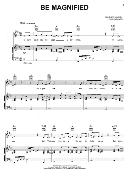 page one of Be Magnified (Piano, Vocal & Guitar Chords (Right-Hand Melody))
