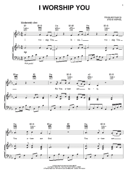 page one of I Worship You (Piano, Vocal & Guitar Chords (Right-Hand Melody))