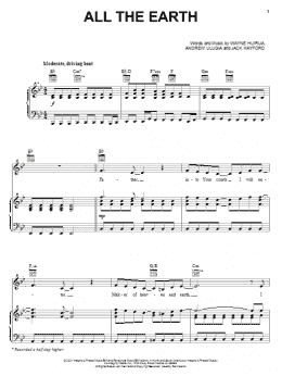 page one of All The Earth (Piano, Vocal & Guitar Chords (Right-Hand Melody))