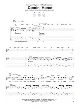 page one of Comin' Home (Guitar Tab)