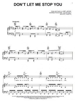page one of Don't Let Me Stop You (Piano, Vocal & Guitar Chords (Right-Hand Melody))