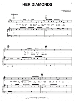 page one of Her Diamonds (Piano, Vocal & Guitar Chords (Right-Hand Melody))
