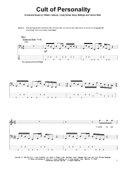 page one of Cult Of Personality (Bass Guitar Tab)