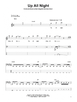 page one of Up All Night (Bass Guitar Tab)