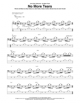 page one of No More Tears (Bass Guitar Tab)