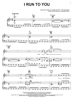 page one of I Run To You (Piano, Vocal & Guitar Chords (Right-Hand Melody))