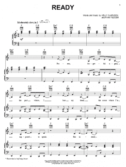 page one of Ready (Piano, Vocal & Guitar Chords (Right-Hand Melody))
