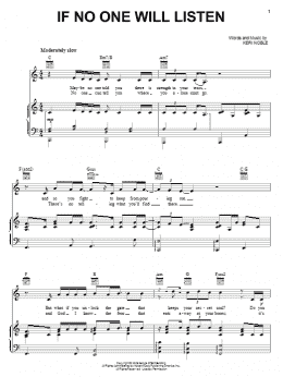 page one of If No One Will Listen (Piano, Vocal & Guitar Chords (Right-Hand Melody))