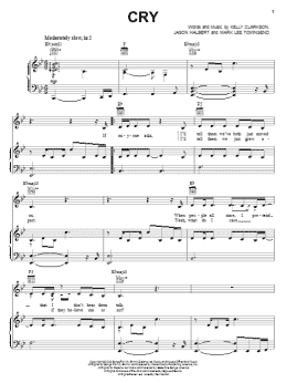 page one of Cry (Piano, Vocal & Guitar Chords (Right-Hand Melody))