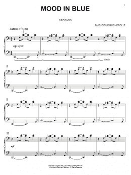 page one of Mood In Blue (Piano Duet)