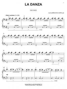 page one of La Danza (Piano Duet)