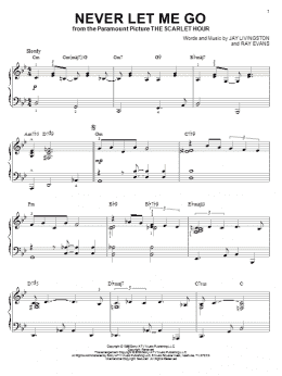 page one of Never Let Me Go [Jazz version] (arr. Brent Edstrom) (Piano Solo)