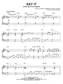 page one of Say It (Over And Over Again) [Jazz version] (arr. Brent Edstrom) (Piano Solo)