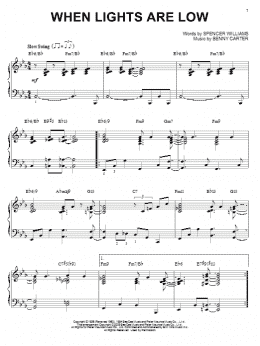page one of When Lights Are Low [Jazz version] (arr. Brent Edstrom) (Piano Solo)