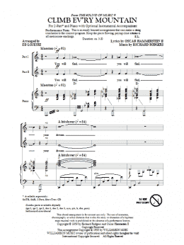 page one of Climb Ev'ry Mountain (from The Sound Of Music) (arr. Ed Lojeski) (2-Part Choir)