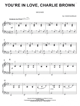page one of You're In Love, Charlie Brown (Piano Duet)