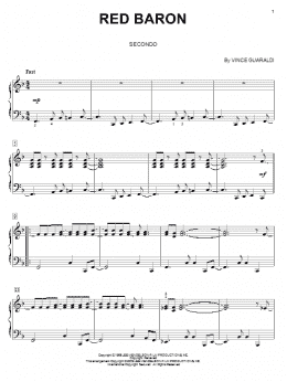 page one of Red Baron (Piano Duet)