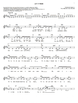 page one of Let It Rain (Easy Guitar)