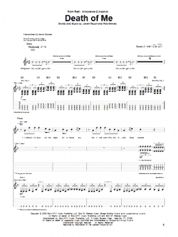 page one of Death Of Me (Guitar Tab)