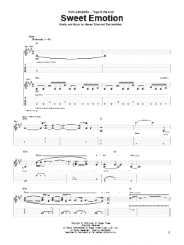 page one of Sweet Emotion (Guitar Tab)