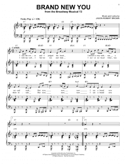 page one of Brand New You (from 13: The Musical) (Piano & Vocal)