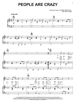 page one of People Are Crazy (Piano, Vocal & Guitar Chords (Right-Hand Melody))