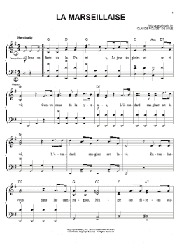 page one of La Marseillaise (Accordion)