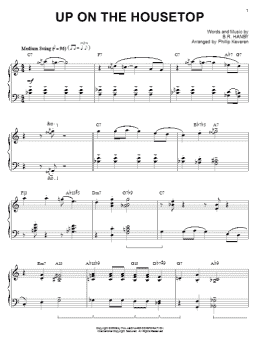 page one of Up On The Housetop [Jazz version] (arr. Phillip Keveren) (Piano Solo)