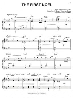 page one of The First Noel [Jazz version] (arr. Phillip Keveren) (Piano Solo)