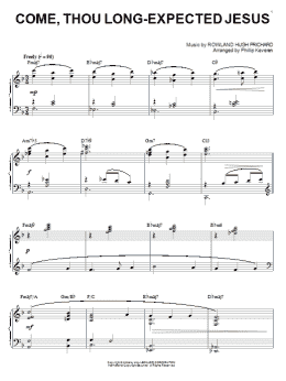 page one of Come, Thou Long-Expected Jesus [Jazz version] (arr. Phillip Keveren) (Piano Solo)