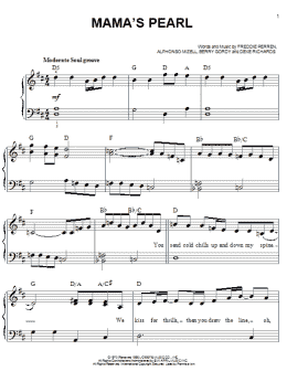 page one of Mama's Pearl (Easy Piano)