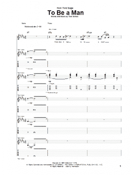 page one of To Be A Man (Guitar Tab)